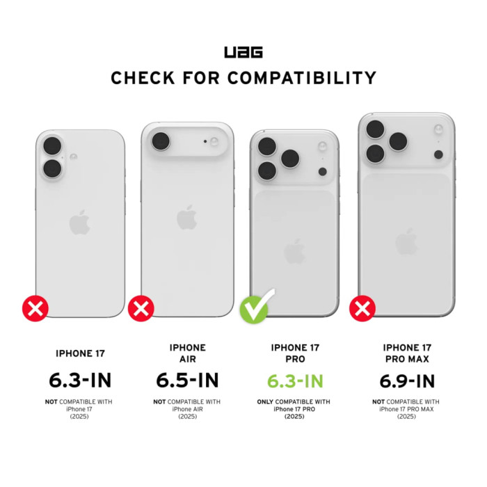 Скло захисне UAG iPhone 17 Pro Transparent (14438311VNA)