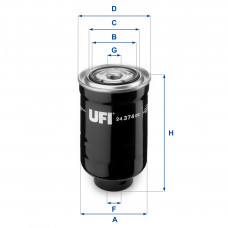 Фільтр паливний UFI 24.374.00