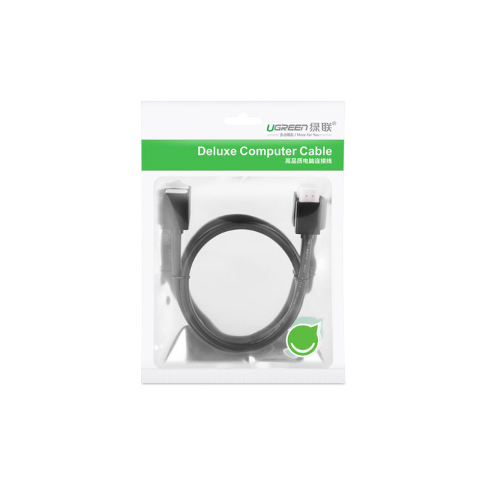 Кабель мультимедійний HDMI M to HDMI F 1.0m HD107 black Ugreen (10141)