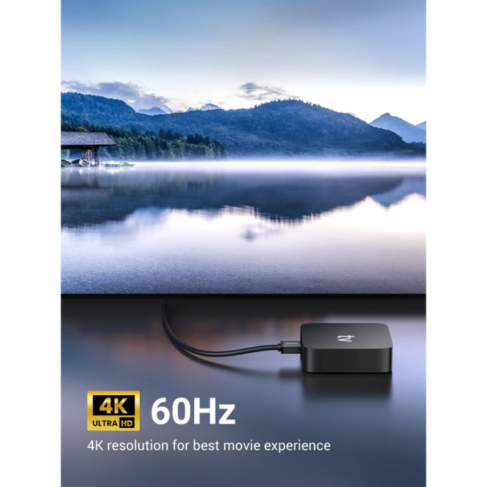 Кабель мультимедійний HDMI M to HDMI M 2.0m 90° corner HD103 black Ugreen (10173)