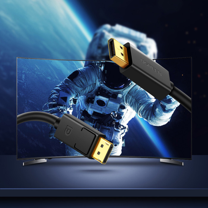 Кабель мультимедійний DisplayPort M to DisplayPort M 1.0m DP102 black Ugreen (10244)