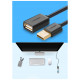 Дата кабель USB 2.0 AM/AF 1.5m US103 black Ugreen (10315)