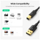 Кабель для принтера USB 2.0 AM/BM 3.0m US135 black Ugreen (10351)