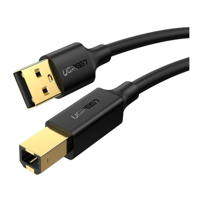 Кабель для принтера USB 2.0 AM/BM 5.0m US135 black Ugreen (10352)