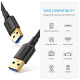 Дата кабель USB 3.0 AM/AM 1.0m US128 black Ugreen (10370)