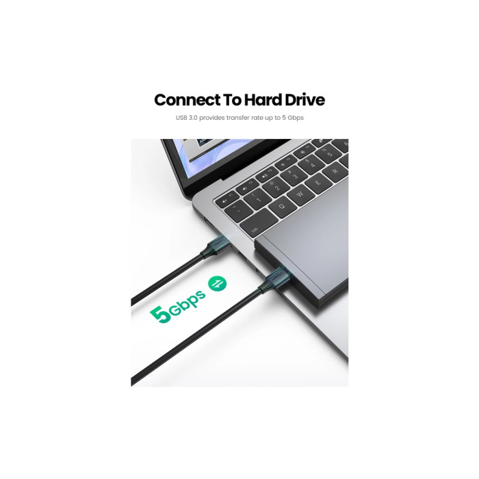 Дата кабель USB 3.0 AM/AM 2.0m US128 black Ugreen (10371)