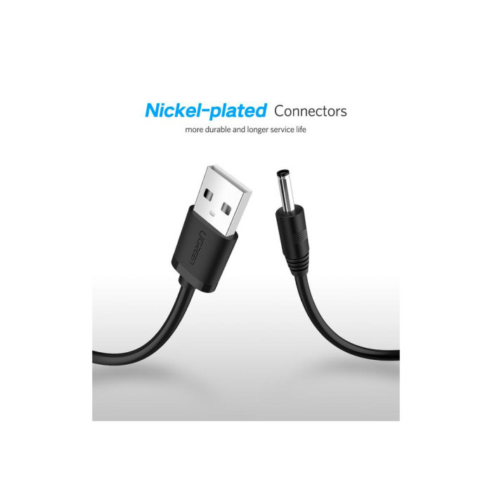Кабель живлення USB to DC 3.5mm 5V 1.0m black Ugreen (10376)