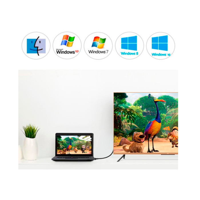 Кабель мультимедійний miniDisplayPort M to DisplayPort M 1.5m MD105 black Ugreen (10477)