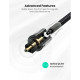 Кабель мультимедійний Optical Toslink 2.0m AV108 black Ugreen (10540)