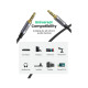 Кабель мультимедійний 3.5mm M to 3.5mm M 1.0m (4pin) AV183 gray Ugreen (10648)