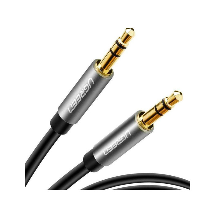 Кабель мультимедійний 3.5mm M to 3.5mm M 0.5m AV119 black Ugreen (10732)