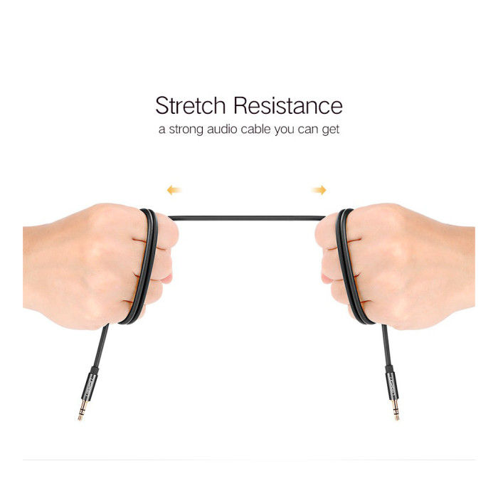 Кабель мультимедійний 3.5mm M to 3.5mm M 0.5m AV119 black Ugreen (10732)