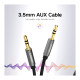 Кабель мультимедійний 3.5mm M to 3.5mm M 3.0m AV119 black Ugreen (10736)