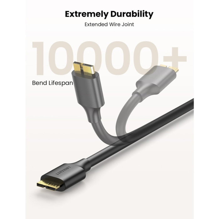 Дата кабель USB 3.0 AM to Micro B 1.0m US130 black Ugreen (10841)