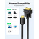 Кабель мультимедійний HDMI M to DVI M 1.5m HD106 black Ugreen (11150)