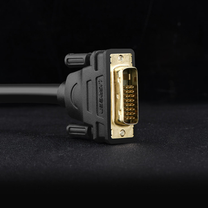 Кабель мультимедійний DVI M to DVI M 2.0m 24+1pin DV101 black Ugreen (11604)