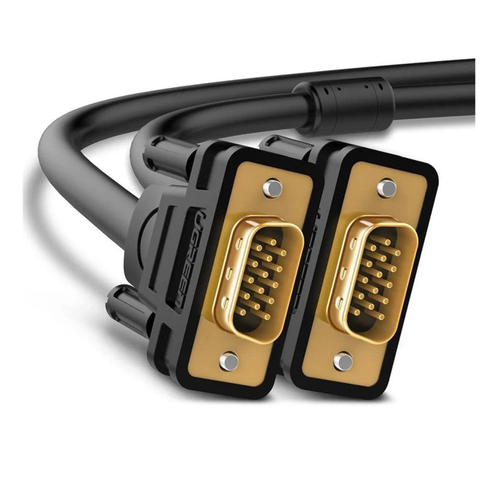 Кабель мультимедійний VGA M to VGA M 3.0m VG101 black Ugreen (11631)