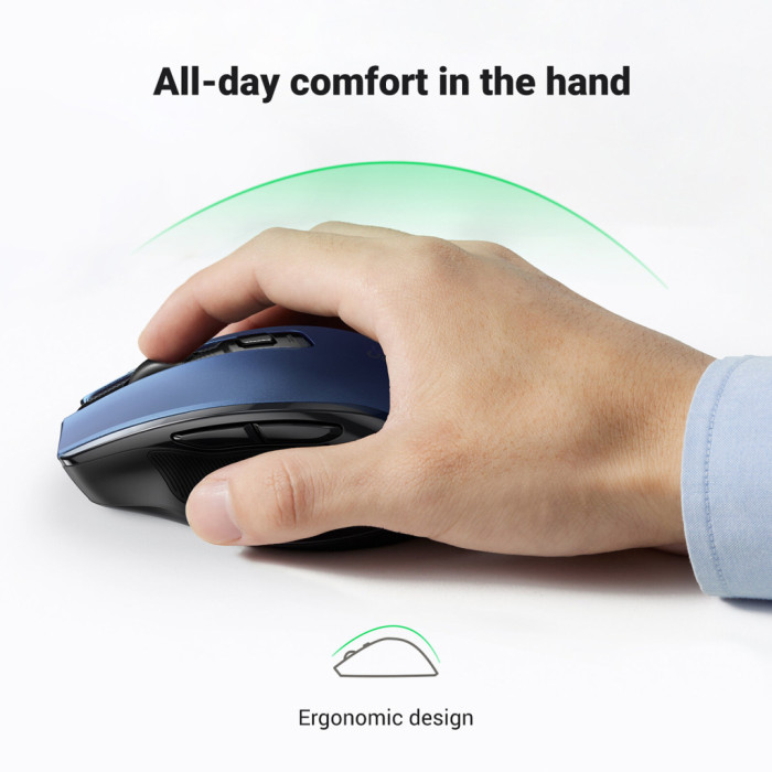 Мишка Ugreen MU006 Ergonomic Wireless Blue (15064)