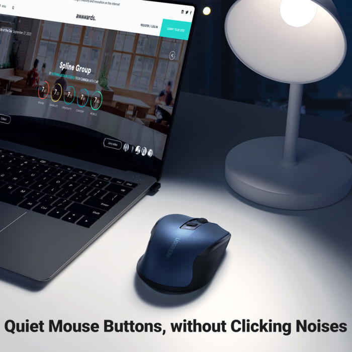 Мишка Ugreen MU006 Ergonomic Wireless Blue (15064)
