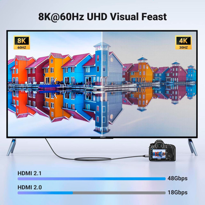 Кабель мультимедійний HDMI M to HDMI mini M 1.0m 8K HD163 black Ugreen (15514)