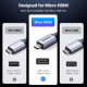 Кабель мультимедійний HDMI M to HDMI micro M 2.0m V2.1 8K60Hz HD164 black Ugreen (15517)