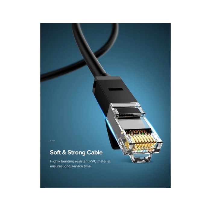 Патч-корд 10м UTP cat 6 NW102 Lan Cable Black Ugreen (20164)
