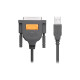 Кабель для принтера USB 2.0 to DB25 2.0m US167 black Ugreen (20224)
