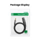 Кабель мультимедійний 3.5mm M to XLR F 2.0m AV182 black Ugreen (20244)