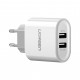 Зарядний пристрій Ugreen CD104 2xUSB 3.4A Charger (White) (20384)