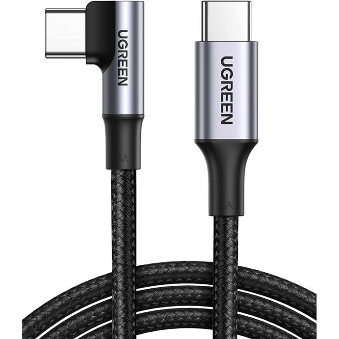 Дата кабель USB-C 2.0 to USB-C 3.0m 90° corner US334 black Ugreen (20583)