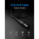 Кабель мультимедійний XLR M to XLR F 5.0m AV130 black Ugreen (20712)