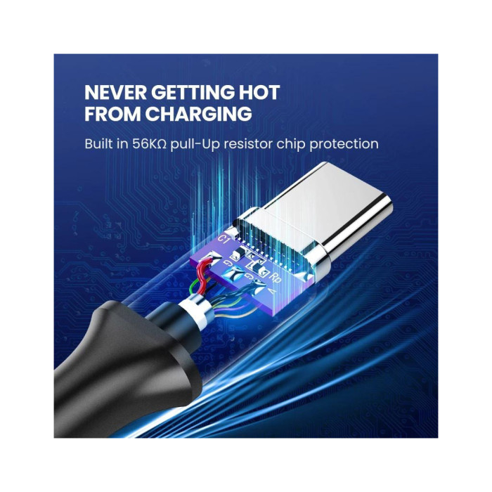 Дата кабель USB 3.0 AM to USB-C 0.5m 3A US184 black Ugreen (20881)