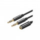 Перехідник Jack 3.5mm F 4pin to 2xJack 3.5mm M (Audio+MIC) AV140 Ugreen (20898)