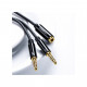 Перехідник Jack 3.5mm F 4pin to 2xJack 3.5mm M (Audio+MIC) AV140 Ugreen (20898)