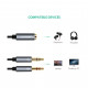 Перехідник Jack 3.5mm F 4pin to 2xJack 3.5mm M (Audio+MIC) AV140 Ugreen (20898)