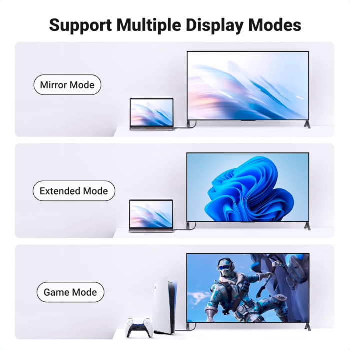 Кабель мультимедійний HDMI M to HDMI M 3.0m V2.0 4K60Hz HD153 black Ugreen (25300)