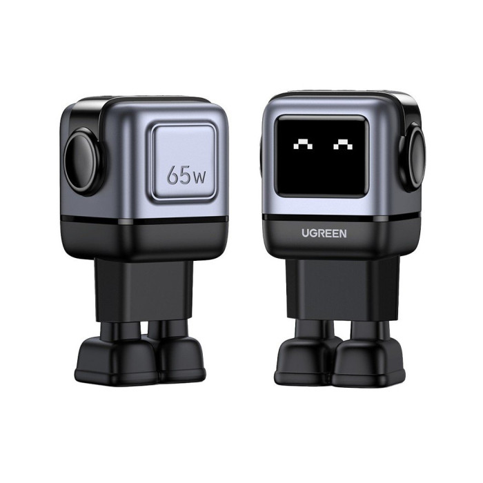 Зарядний пристрій Ugreen 1xUSB + 2xUSB-C 65W GaN CD361 gray (25685B)