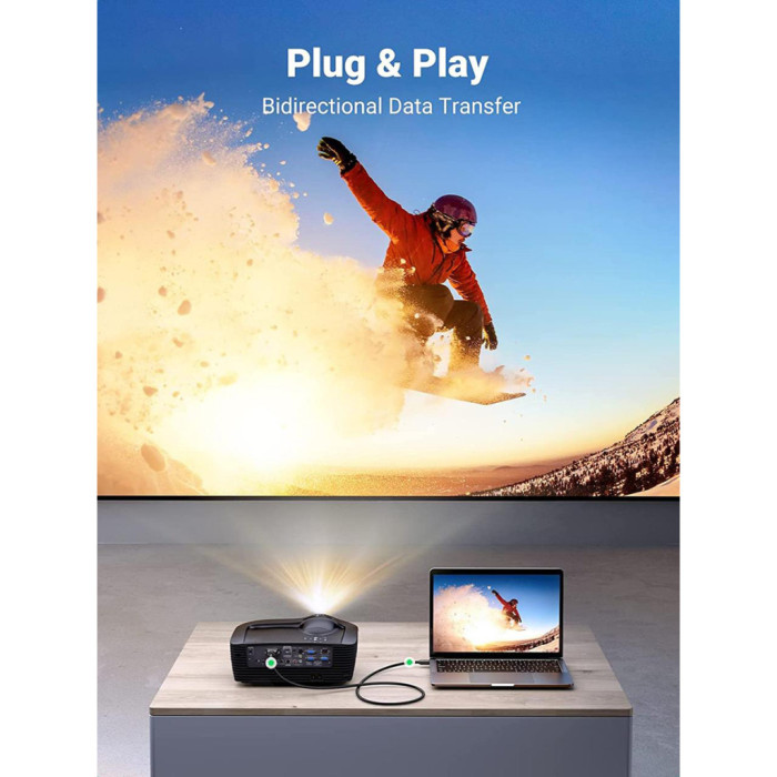 Кабель мультимедійний HDMI M to DVI M 1.0m HD106 black Ugreen (30116)