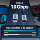 Дата кабель Ugreen USB-C M/F 1.0m 5A 10Gbps USB 3.1 black (30205)
