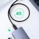 Дата кабель USB 4.0Type-C to Type-C 0.8m THUNDERBOLTUS501 8K40Gbps Black Ugreen (30389)