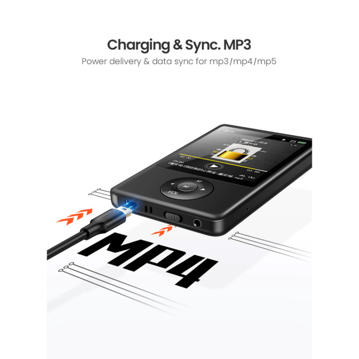 Дата кабель USB 2.0 AM to Mini 5P 2.0m US132 black Ugreen (30472)