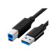 Кабель для принтера USB 3.0 AM/BM 1.0m US210 black Ugreen (30753)
