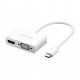 Перехідник USB Type C to HDMI + VGA MM123 white Ugreen (30843)