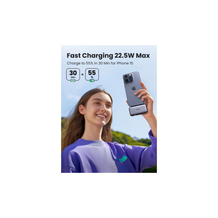 Батарея універсальна Ugreen 5000mAh 22,5W USB-C In/Out, with build-in Type-C connector (PB503) (35338)