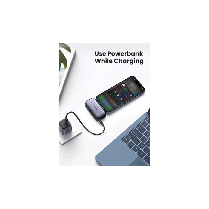 Батарея універсальна Ugreen 5000mAh 22,5W USB-C In/Out, with build-in Type-C connector (PB503) (35338)