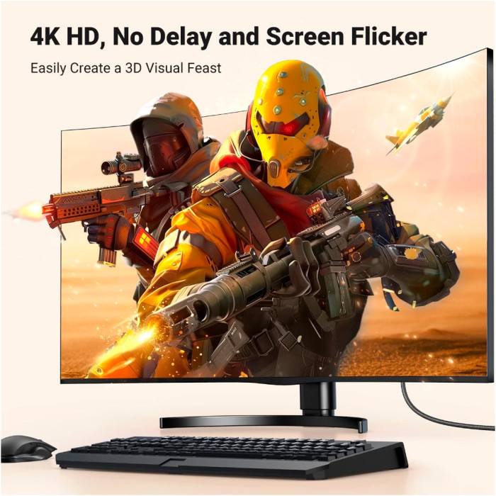 Кабель мультимедійний DisplayPort M to HDMI M 1.5m V2.0 4K30Hz DP125 black Ugreen (35841)