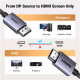 Кабель мультимедійний DisplayPort M to HDMI M 1.5m V2.0 4K30Hz DP125 black Ugreen (35841)