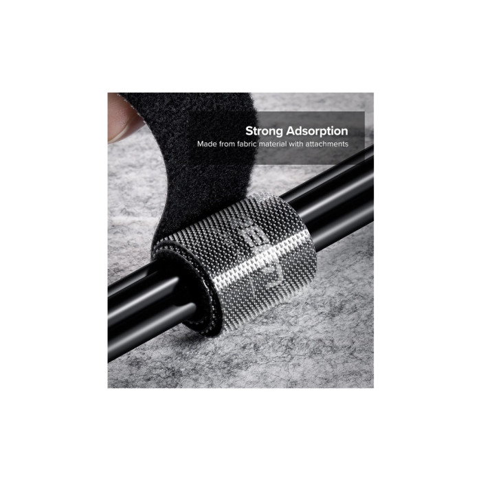 Набір для кріплення стрічка-липучка LP124 20mm Cable Tie Band 5m Black Ugreen (40356)