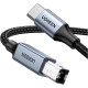 Кабель для принтера USB-C 2.0 to BM 1.0m black Ugreen (45034)