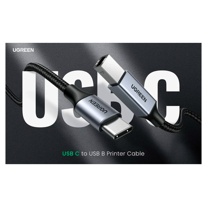 Кабель для принтера USB-C 2.0 to BM 1.0m black Ugreen (45034)